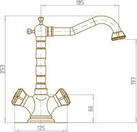 Смеситель для раковины Bronze de Luxe 10105/1