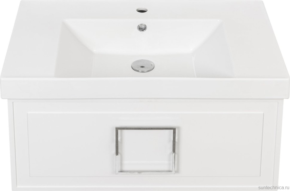Мебель для ванной комнаты La Fenice Cubo 80 белая, ручка хром