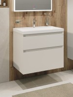 Тумба под раковину без столешницы Grossman Меркадо 60 подвесная, матовая белая