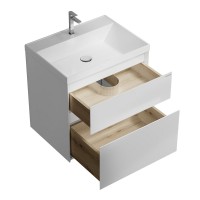 Тумба под раковину без столешницы Grossman Меркадо 60 подвесная, матовая белая