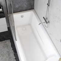 Акриловая ванна 1MarKa Prime Премиум 180x75 см, пристенная, белая, с каркасом, с экраном, со сливом-переливом