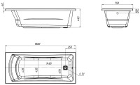Акриловая ванна 1MarKa Prime Премиум 180x75 см, пристенная, белая, с каркасом, с экраном, со сливом-переливом