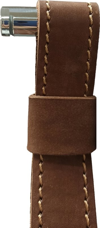 Зеркало круглое Art&Max Milan 65 коричневый ремень