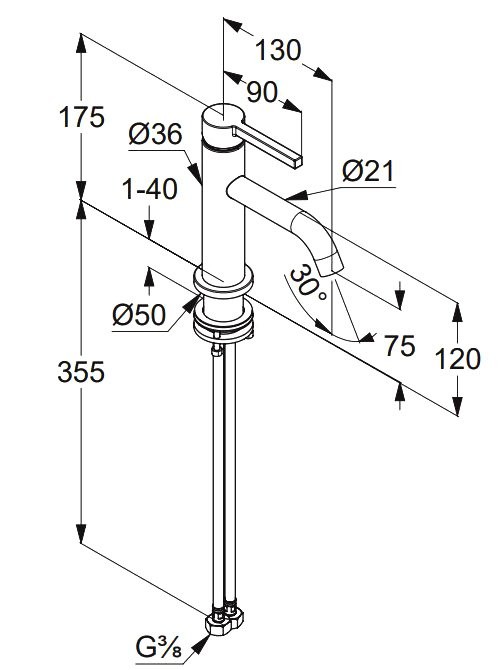 Смеситель для раковины Kludi Nova Fonte Pura 20028N015 брашированное золото PVD