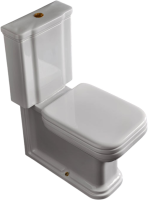 Унитаз-компакт напольный Kerasan Waldorf бачок 418101, белый, с микролифтом, петли бронза