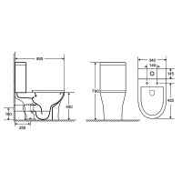 Унитаз-компакт напольный AZARIO Fretta Round AZ-7121A безободковый, с микролифтом, глянцевый белый