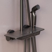 Душевая стойка Damixa Gala 953770300 с гигеническим душем, черная матовая