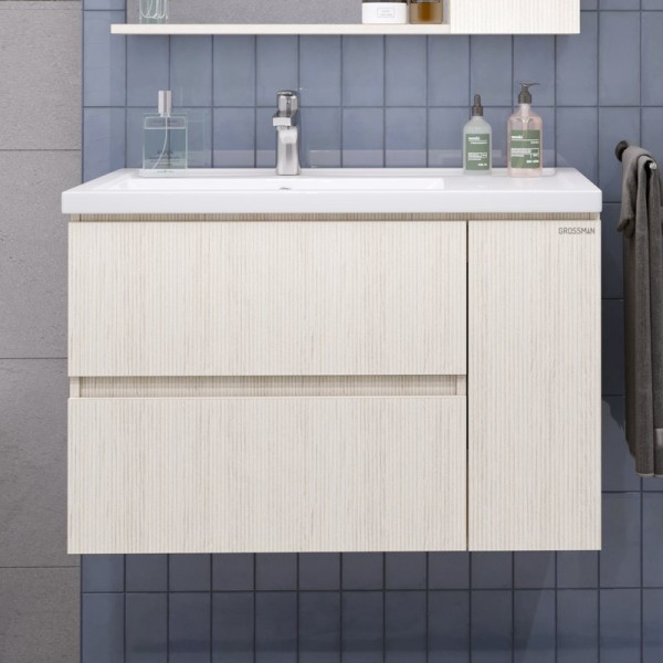 Тумба под раковину Grossman Юнит 80 подвесная, кадена лайт
