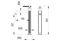 Смеситель для раковины Boheme Eterna 172-G gold Смеситель для раковины Boheme Eterna 172-G gold