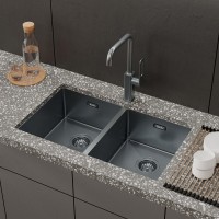 Мойка кухонная IDDIS Edifice EDI75G2i77 графитовая