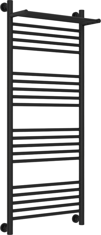 Полотенцесушитель водяной Сунержа Богема 1П + 120x50, черный матовый, с полкой