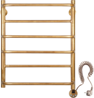 Полотенцесушитель электрический Secado Верона 1 75x55 см, подключение справа, бронза, лесенка, латунь