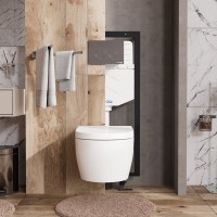 Система инсталляции для унитазов Wasserkraft Vils 56TLT.010.ME.CH01 с кнопкой смыва хром