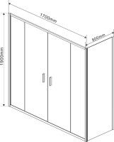 Душевой уголок Vincea Garda VSR-1G28017CL 170x80 см, профиль хром, стекло прозрачное
