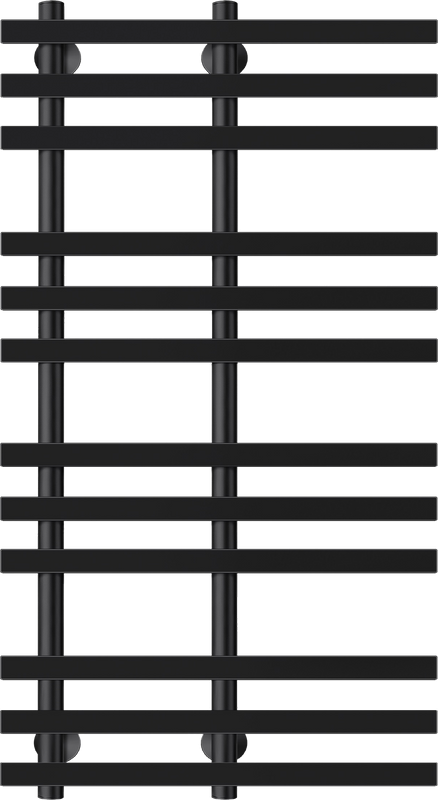 Полотенцесушитель водяной Secado Понтида 3 100x50 см, матовый черный, лесенка