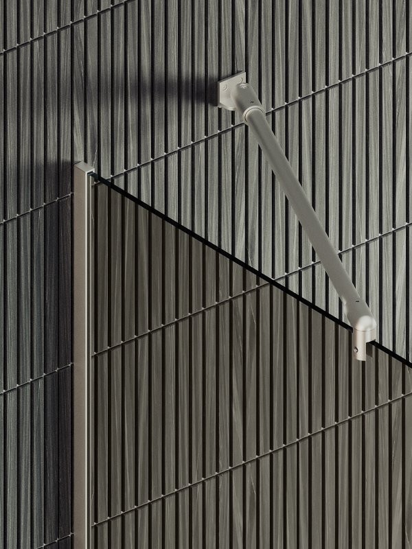 Душевая перегородка Maybahglass MGD-1459-5у 99 см, профиль хром матовый, стекло бронза