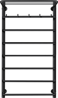 Полотенцесушитель электрический Secado Мерида 1 КСП 100x50 см, подключение справа, матовый черный, лесенка, с полкой