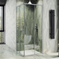 Душевой уголок Maybahglass MGY-1323-5 90х90 см, профиль матовый хром, стекло прозрачное