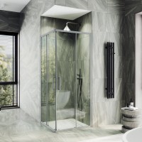 Душевой уголок Maybahglass MGY-1323-5 90х90 см, профиль матовый хром, стекло прозрачное