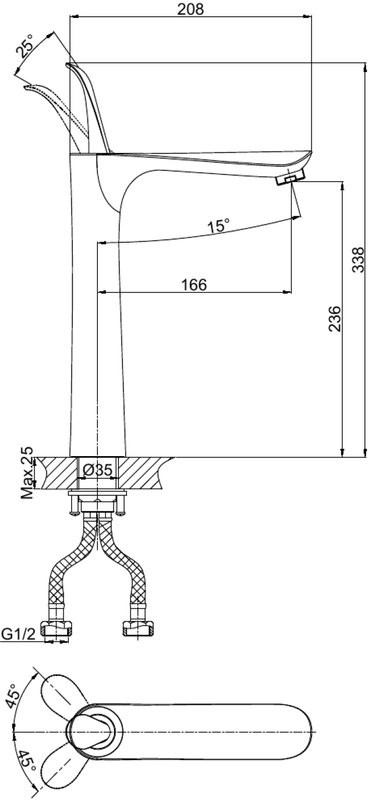 Смеситель для раковины D&K Baciano DA1032059