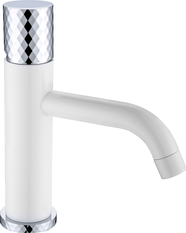 Смеситель для раковины Boheme Stick 121-WCR white diamond chrome