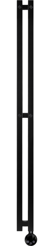 Полотенцесушитель электрический Secado Сандриго 2К 1800/70 180x10 см, подключение справа, матовый черный, I-образный