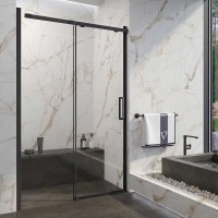 Душевая дверь в нишу Veconi Vianno VN-70 120 см, профиль черный