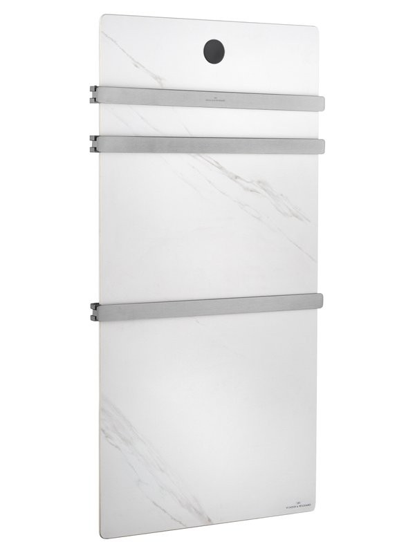 Полотенцесушитель электрический Wonzon & Woghand WW-A503-BR белый мрамор, брашированный никель