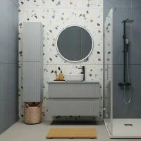 Шкаф пенал для ванной Aquanet Джейн белый матовый