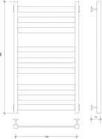 Полотенцесушитель электрический Secado Комано 3 L 85x55 см, подключение слева, хром, лесенка