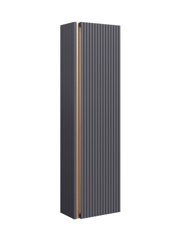 Шкаф-пенал для ванной Jorno Filoro 35 подвесной, антрацит