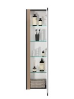 Шкаф-пенал для ванной Jorno Filoro 35 подвесной, антрацит