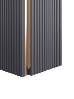 Шкаф-пенал для ванной Jorno Filoro 35 подвесной, антрацит