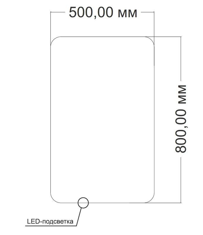 Зеркало Vincea VLM-3BE5008 50x80, с подсветкой