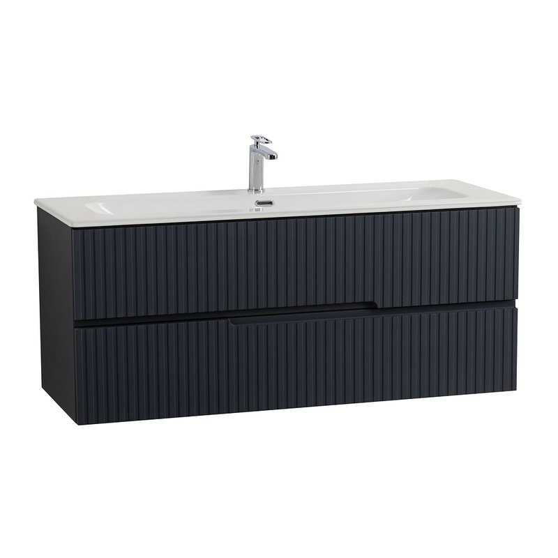 Тумба с раковиной Cezares Duet 120 grafito, раковина Cezares CZR-8073-120