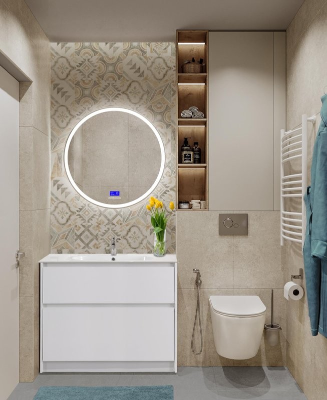 Тумба с раковиной BelBagno Kraft 100 напольная, bianco opaco, раковина LOV-1000-LVB