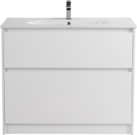 Тумба с раковиной BelBagno Kraft 100 напольная, bianco opaco, раковина LOV-1000-LVB