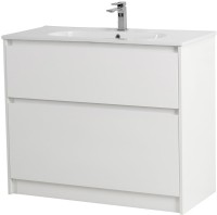 Тумба с раковиной BelBagno Kraft 100 напольная, bianco opaco, раковина LOV-1000-LVB
