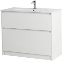 Тумба с раковиной BelBagno Kraft 100 напольная, bianco opaco, раковина LOV-1000-LVB