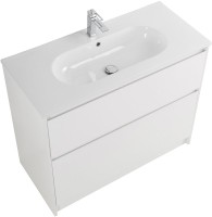 Тумба с раковиной BelBagno Kraft 100 напольная, bianco opaco, раковина LOV-1000-LVB