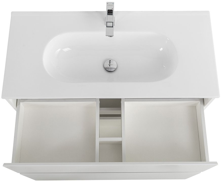 Тумба с раковиной BelBagno Kraft 100 напольная, bianco opaco, раковина LOV-1000-LVB