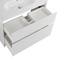 Тумба с раковиной BelBagno Kraft 100 напольная, bianco opaco, раковина LOV-1000-LVB