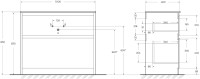 Тумба с раковиной BelBagno Kraft 100 напольная, bianco opaco, раковина LOV-1000-LVB