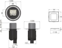 Душевой трап Berges Platz Antik 090060, 10x10 см