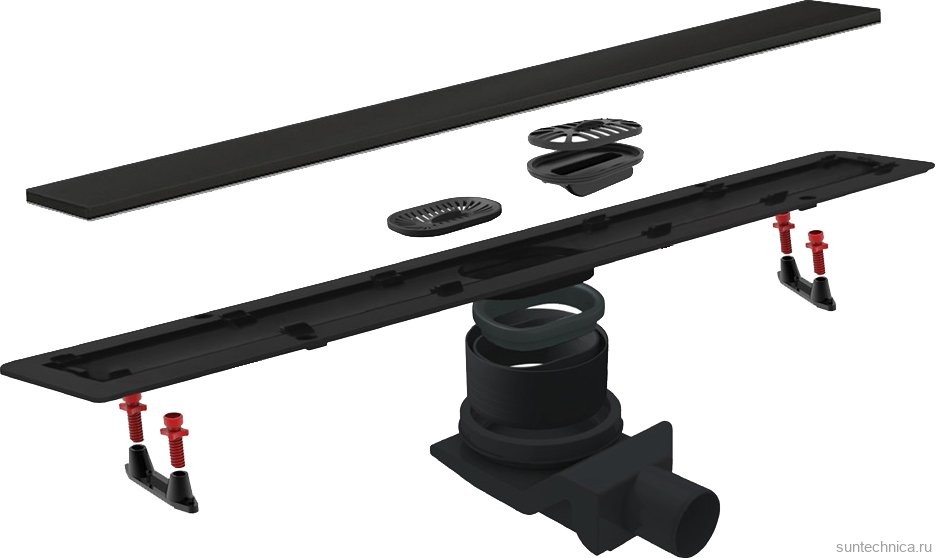 Душевой трап (лоток) Pestan Confluo Frameless Line 550 черный матовый