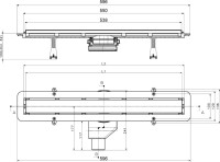 Душевой трап (лоток) Pestan Confluo Frameless Line 550 черный матовый