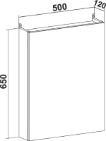 Мебель для ванной комнаты Runo Лада 50 напольная, блэквуд, белая