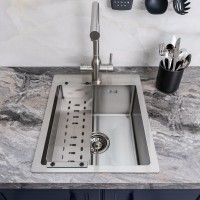 Мойка кухонная Melana ProfLine R4050H в комплекте с коландером, сатин