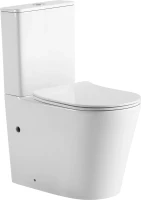 Унитаз-компакт напольный SantiLine SL-5026 безободковый, с микролифтом, система смыва Tornado