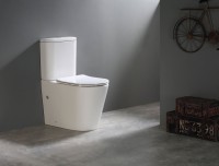 Унитаз-компакт напольный SantiLine SL-5026 безободковый, с микролифтом, система смыва Tornado